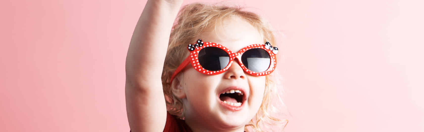 Child in sunglasses