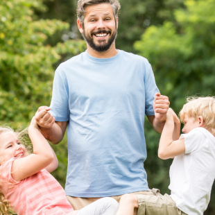 Dad playing