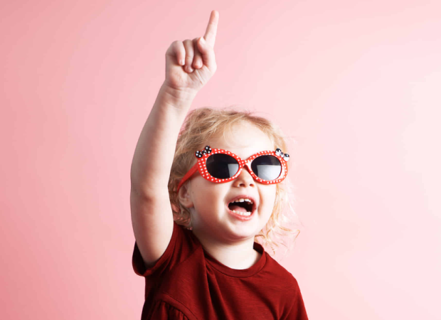 Child in sunglasses